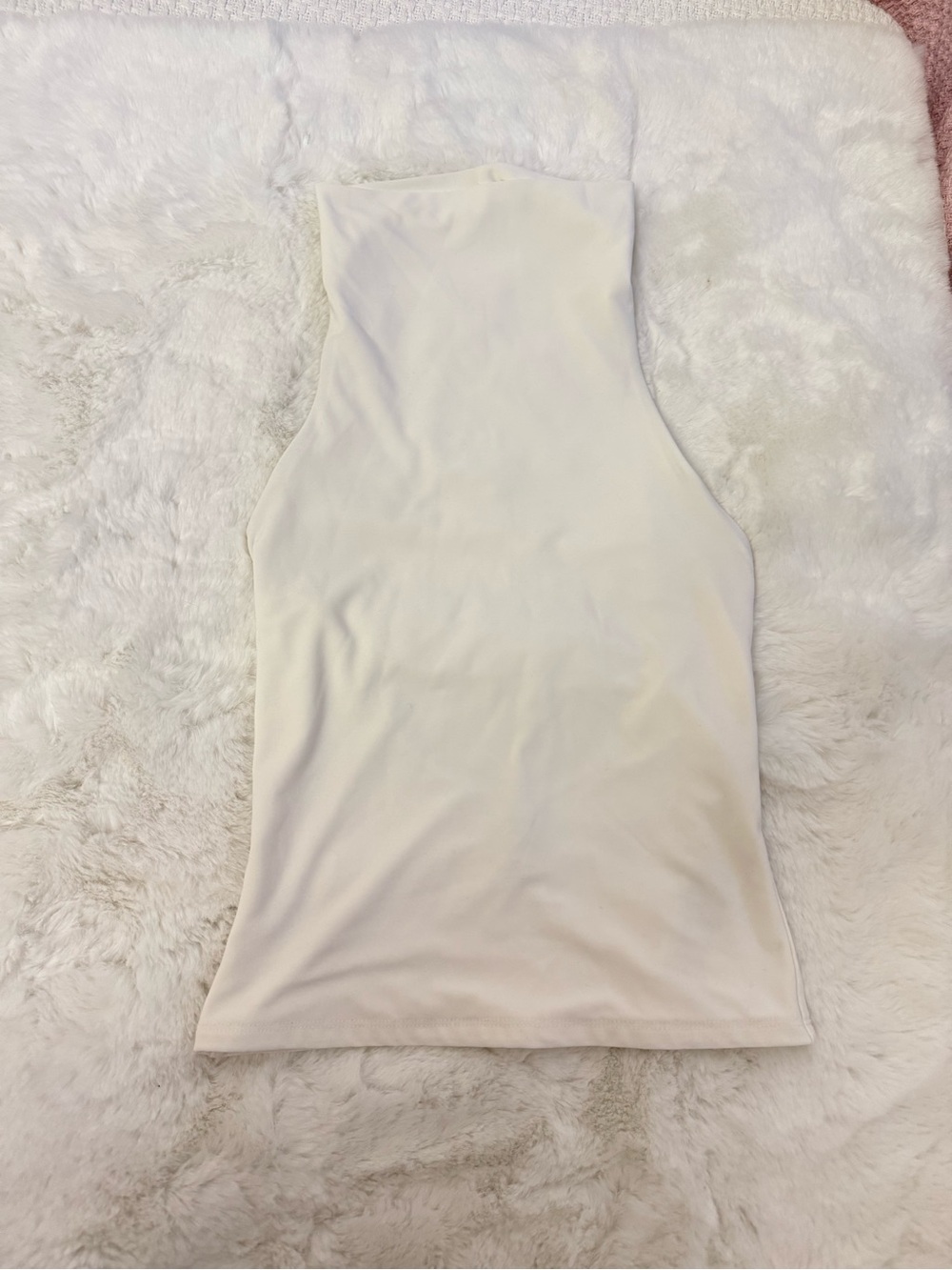 Wilfred by Aritzia White High Neck Sleeveless Stretch Tank Top Size 2XS